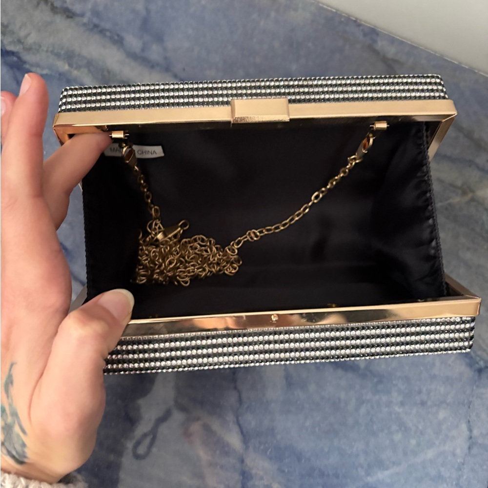 Retro Cassette mix tape Crystal Clutch purse - Picture 5 of 8